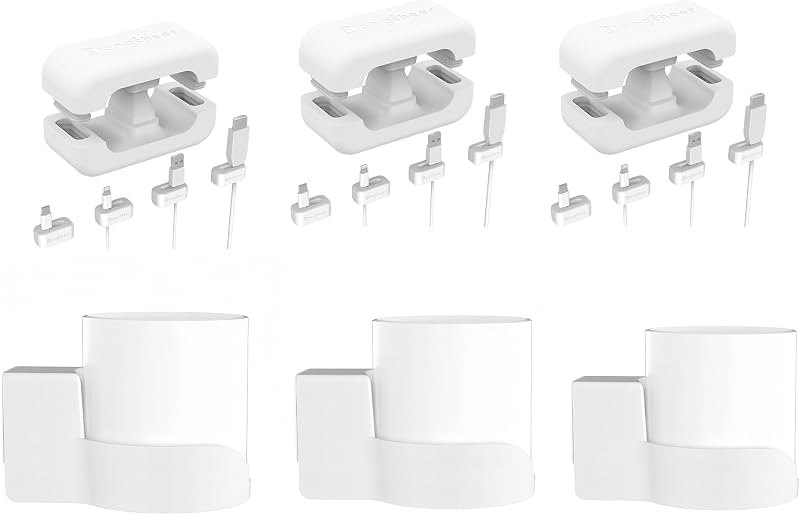 Wall Mount for Deco X10 X15 X20 X50 X55 X60 WiFi 6 Router Bracket with Silicone Cable Organizer Sturdy Space Saving