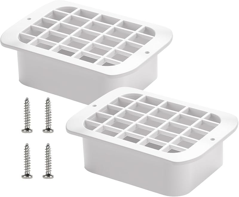 Rain Gutter downspout Drop Outlet 3x4 Inch Gutter Downspout Drop Outlet (White,2 Pack) — rain downspout extender for