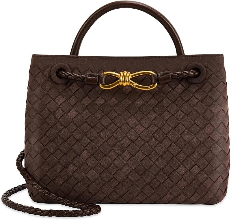 Woven Tote Bag for Women Leather Shoulder Handbag Designer Top Handle Purses — best handbags Classy Purses for