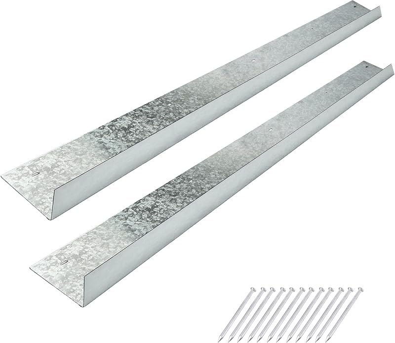 uyoyous 2 Pcs Roof Rain Gutter Diverter 3.28FT Galvanized Steel Roofing Rainwater Diverter Roof Rain Diverters Splash