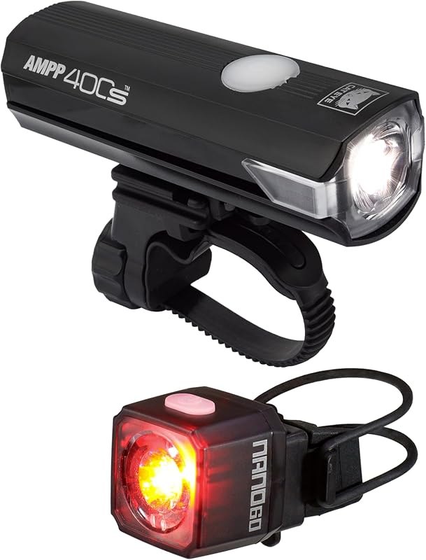 CATEYE AMPP400S & NANO60 Bike Light Set — bike lights for bicycle tubes