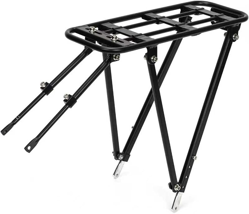 Bike Rear Rack Aluminum: Fits Most 26-29" No Disc Brake & Some Disc Brake Bikes (See The Image Gallery to Check