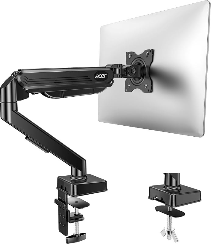 Single Monitor Mount, Fully Adjustable Monitor Arm Fits 17-34" Screens — Single monitor arm amazon for single monitor