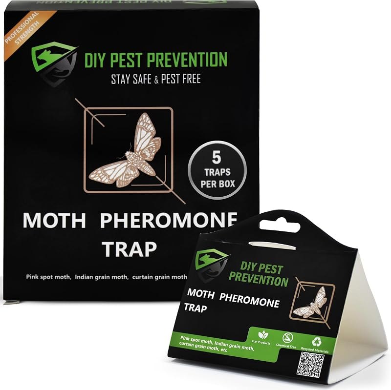 Moth Pheromone Sticky Traps 5 Pack — food moth pheromone for pantry moth trap