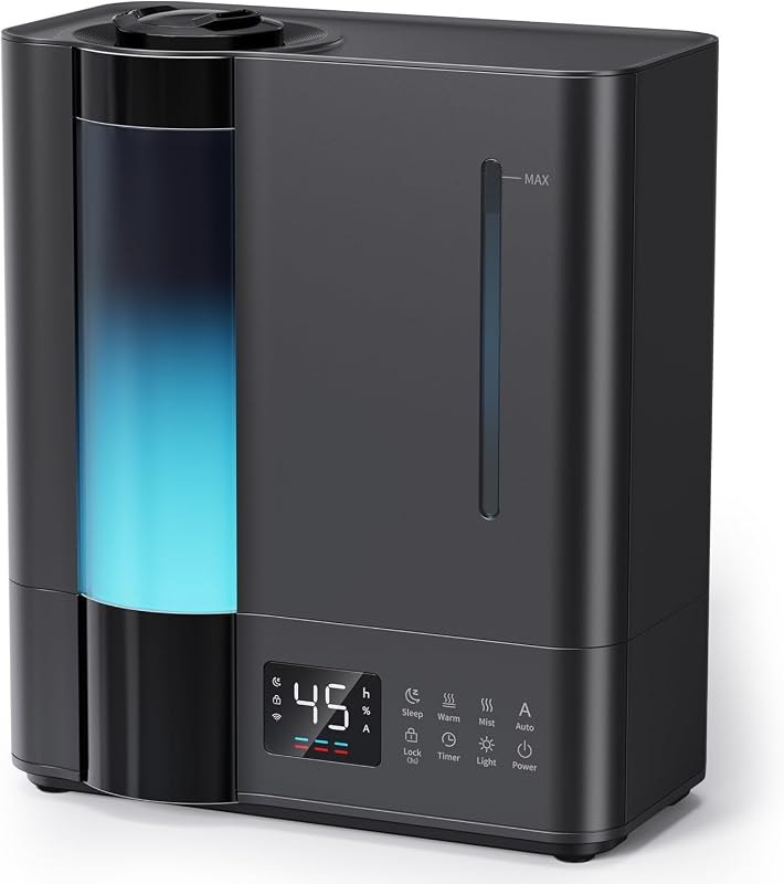 Breezome 8L Warm & Cool Mist Humidifiers for Bedroom Large Room 60H Runtime — best humidifiers Cool mist humidifie for