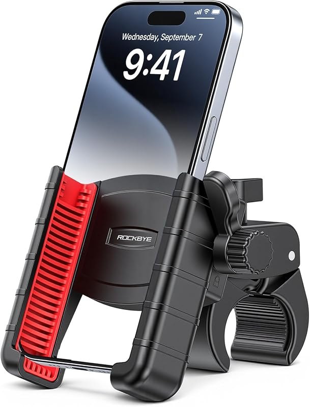 Bike Phone Holder Motorcycle Phone Mount, [Vibration Dampener][Camera Friendly] [1s Lock] Bicycle Phone Holder