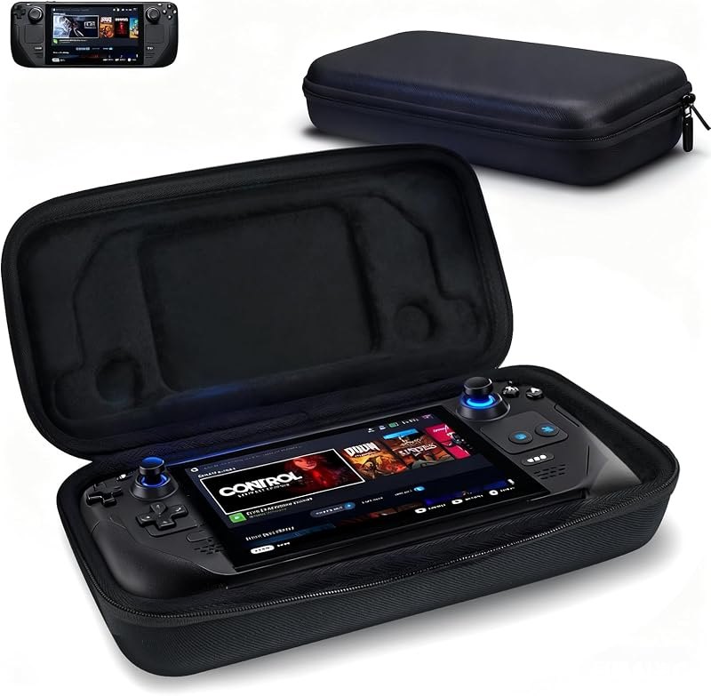 Carrying Case Compatible with Steam Deck/Steam Deck OLED, Protective Hard Shell Travel Case for Steam Deck Console &