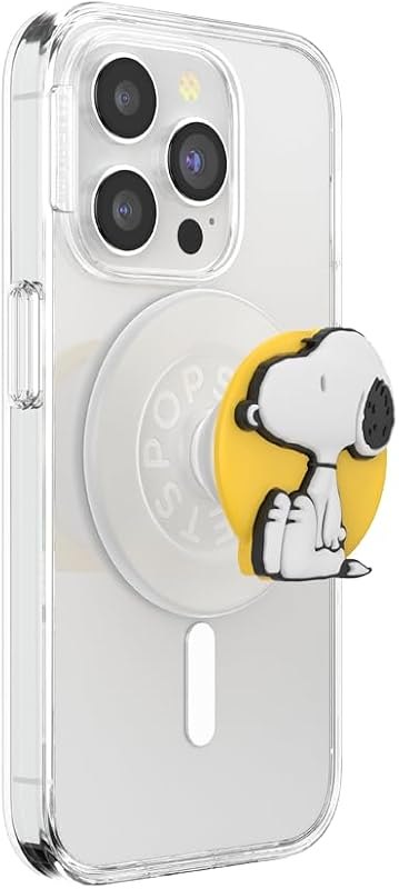 PopSockets Phone Grip for MagSafe, Magnetic Holder- Snoopy Skip — phones ring holder amazon for phones ring holder