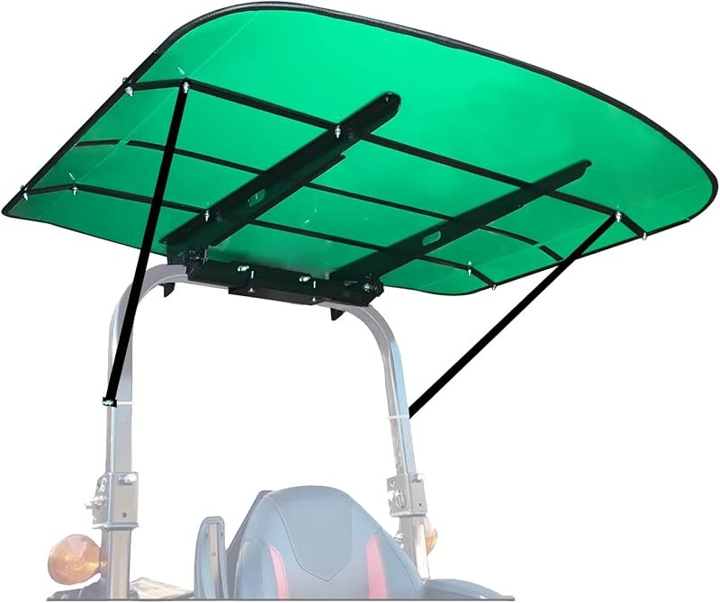 52" x 52" Universal Tractor Canopy for ROPS - Heavy-Duty Adjustable Sun Shade & Rain Cover, Fits All 2"x2" or 2"x3"