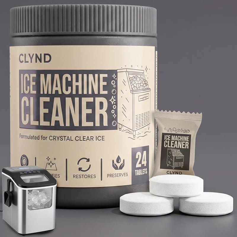Nickel Safe Ice Machine Cleaner and Descaler 24-Pack Countertop Ice Maker Cleaner Tablets — nugget ice maker cleaner