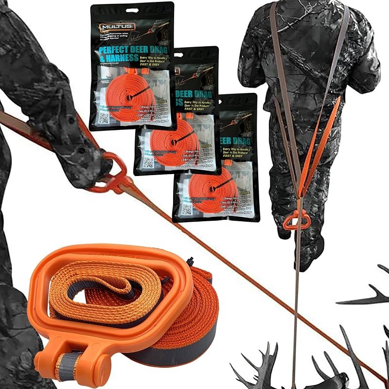MULTUS Deer Drag & Harness; Every Way to Drag a Deer in ONE Product Fast & Easy! Hunting Gear — Game bags, cams, and