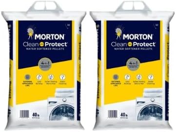 40lb Bags, Morton Clean and Protect Water Softener Salt Pellets (Pack of 2) — Sediment filters and softener salt. for