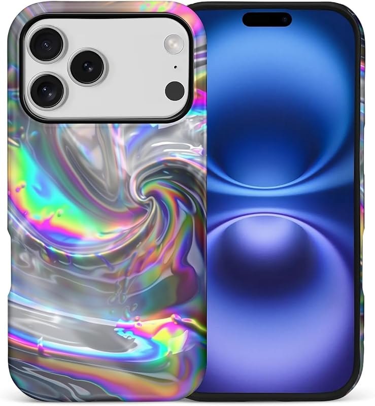 Case for iPhone 17 Pro,Anti Drop Scratch Frosted Protective Cover Case for Women Girl-Luminous Color Patterm — case