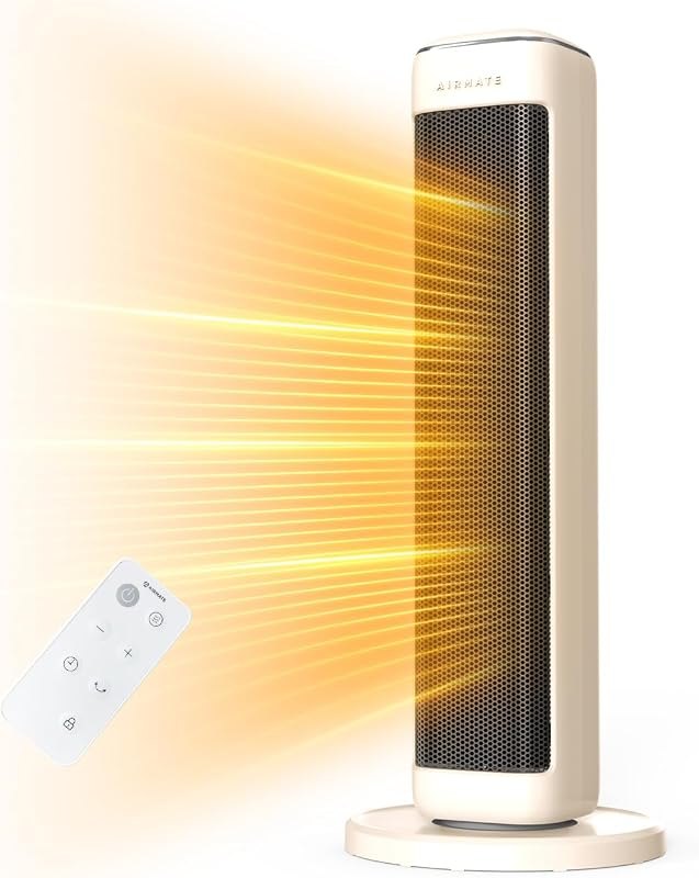 25" Space Heaters For Indoor Use Large Room, Electric Heaters For Indoor Use with Thermostat, Oscillating Room Heaters