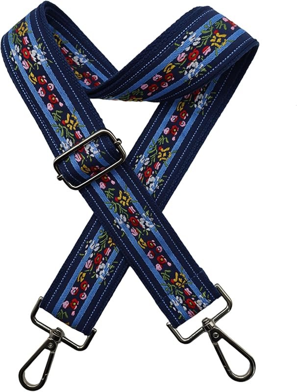 Black Hardware Purse Strap Adjustable Replacement Belts Wide Bag Straps for Canvas Crossbody Purses Messenger Bags