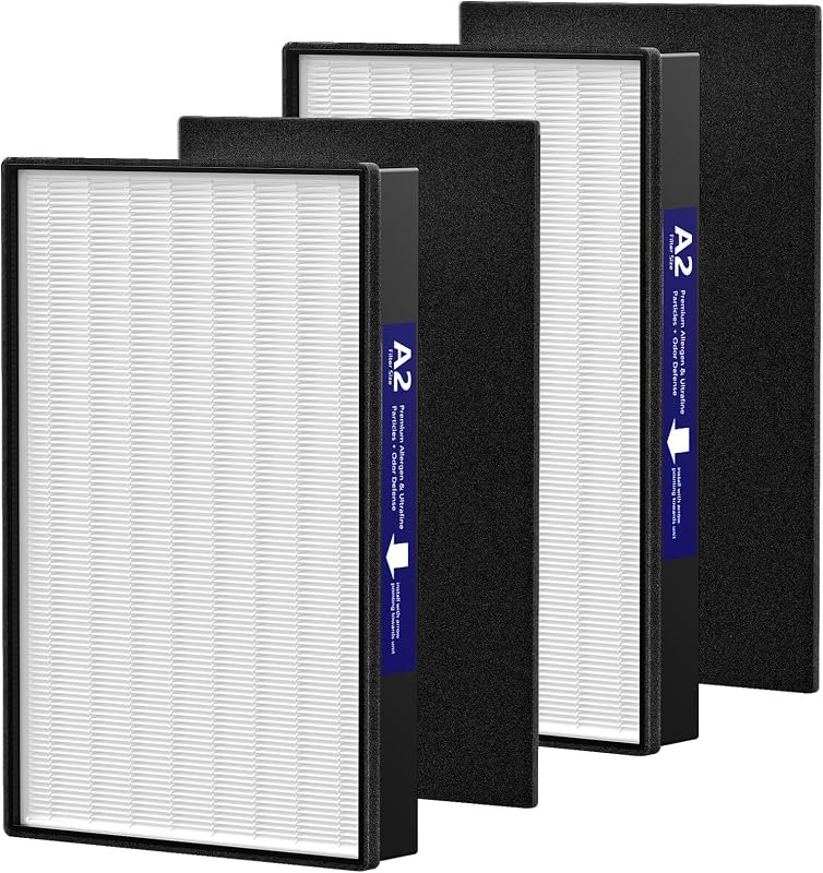 2 Pack A2 Replacement Filter for Filtrete Room A2 F2 Air Purifier — HEPA filters for hepa filters