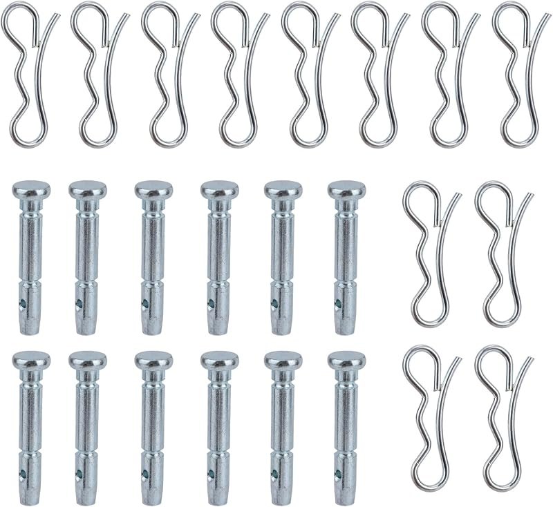 12pcs 738-04124A Shear Pins & 12pcs 714-04040 Cotter Pins for Snowblower, Shear Pin Kits Compatible with MTD Troy-Bilt