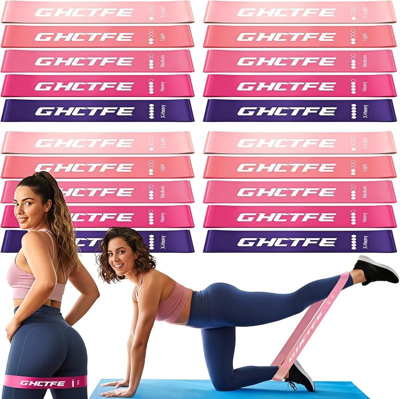 20/100PCS Resistance Bands Bulk Set for Trainers, Small Groups & Fitness Classes, Mini Bands for Glutes, Legs, and