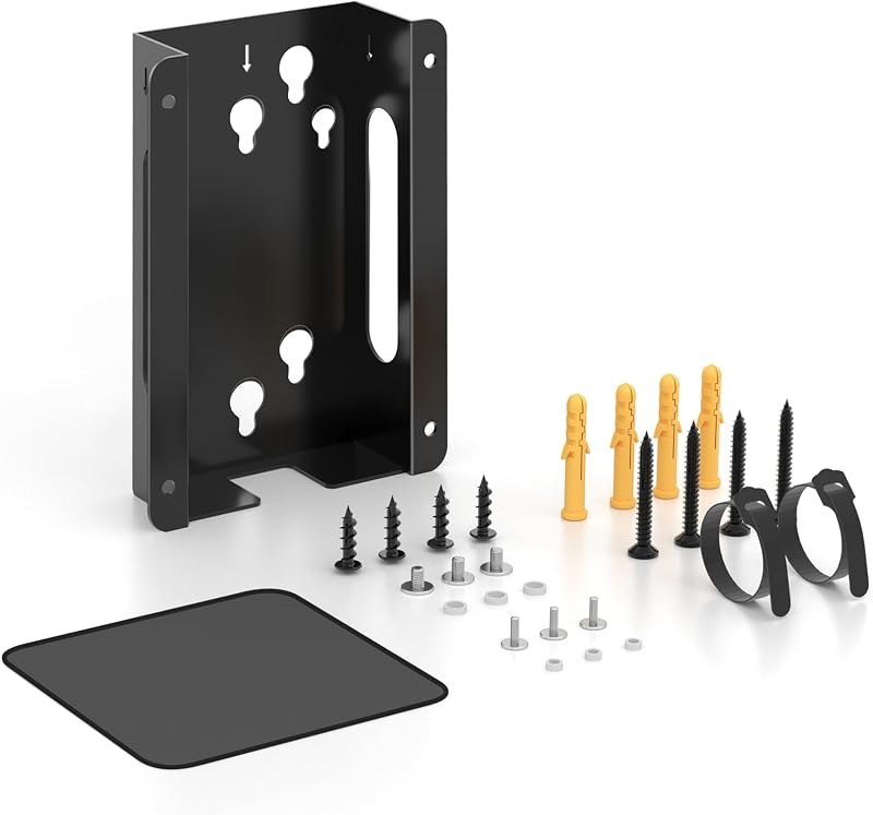 Metal Mount for Dell Docking Station with Mouse Pad Under Desk and Wall Mount for Dell Dock Station WD25 UD22 WD19