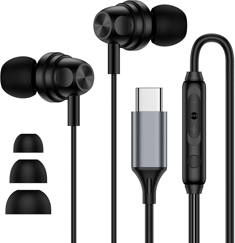 USB C Samsung Headphones Wired Earbuds for Samsung Galaxy A16 A36 5G A56 A57 A37 A17 A54 A35 S26 Ultra S25 FE S24 S23