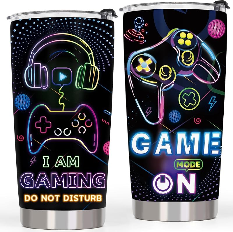 Gamer Gifts for Men Teen Boys Gaming Gift Gamer Tumbler - Cool Gaming Stuff Birthday Gifts for Gamers Men Boys Son