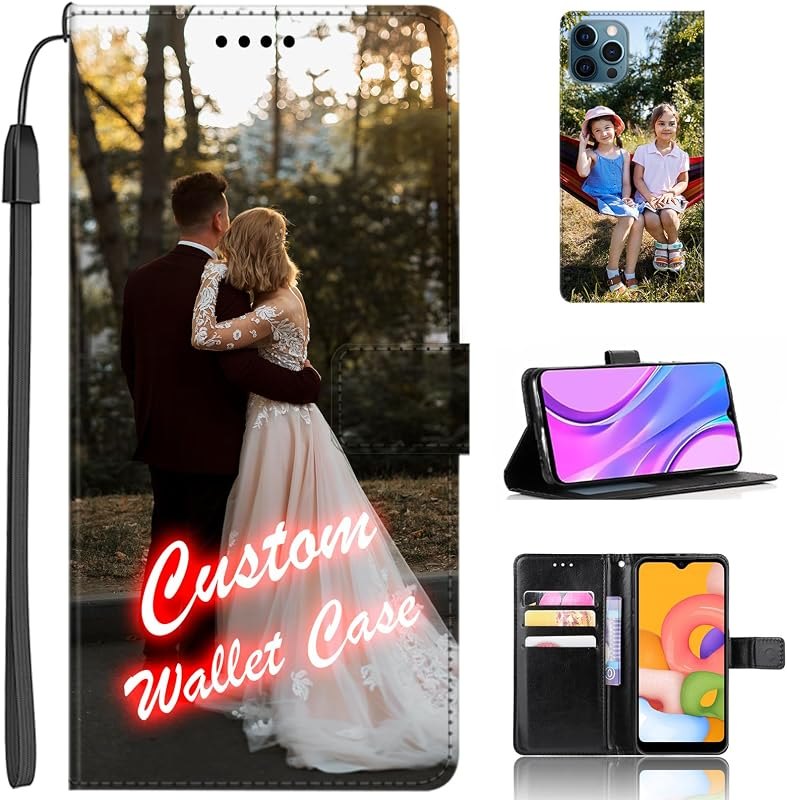 Custom Phone Case for iPhone 16 17 Pro Max 7 8 Plus SE XR XS 11 12 13 14 15,Unique-Gift Personalized Photo PU Leather