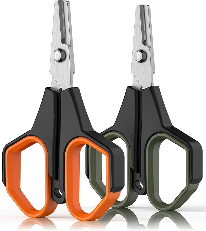 2pc Fishing Scissors,3.9" Fishing Braided Line Cutter — fishing line cutters for fishing pliers titanium
