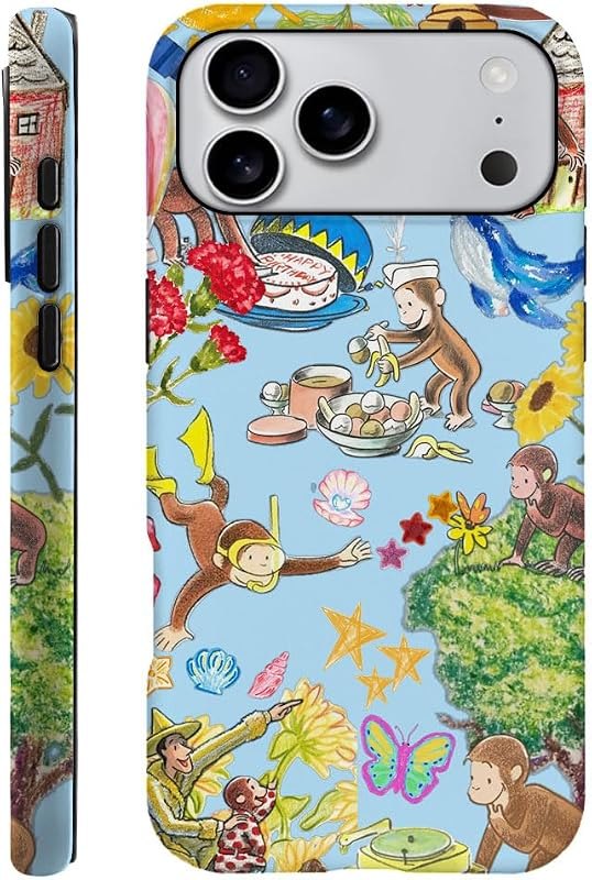 Case for iPhone 17 Pro Max - [Drop Protection Phone Cover] - Hybrid Case for Girl Women - Cute Monkey Flower — rugged