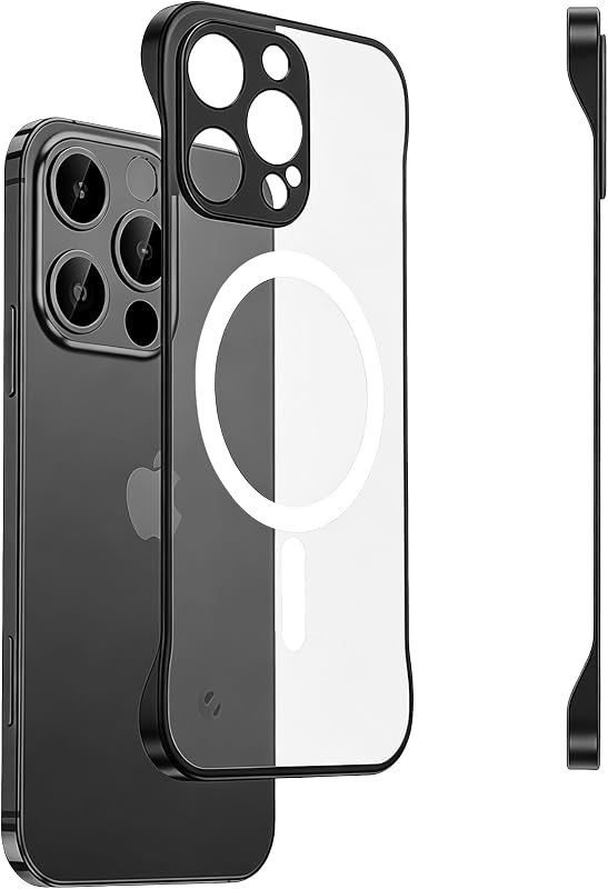 Slim Case for iPhone 15 Pro Max, 1.9mm Minimalist Phone Case Compatible with MagSafe (38 Magnets), Thin Light