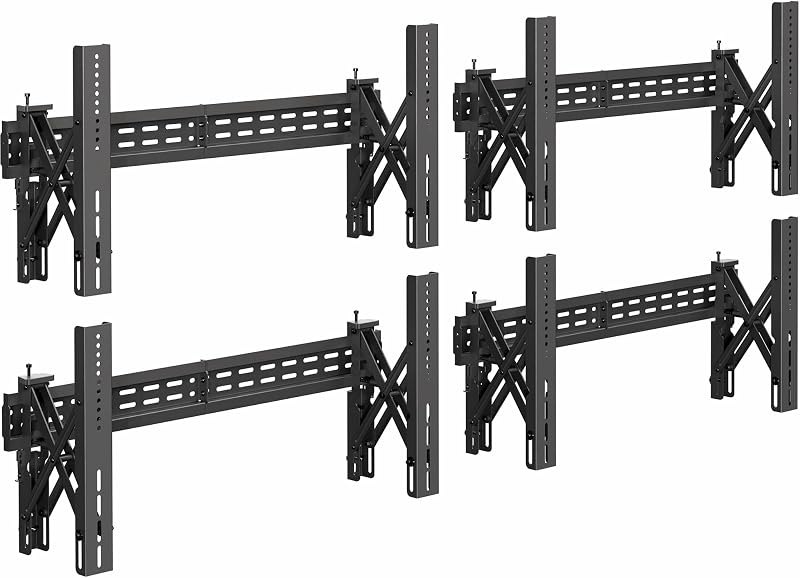 VIVO Black Pop-Out 2x2 Video Wall Mount for 37-90 in TVs, MOUNT-VW90-4 — video wall hanger for video wall hanger