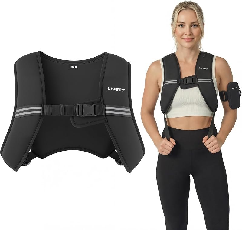 Weighted Vest for Women Men, Soft Iron, Reflective Strips