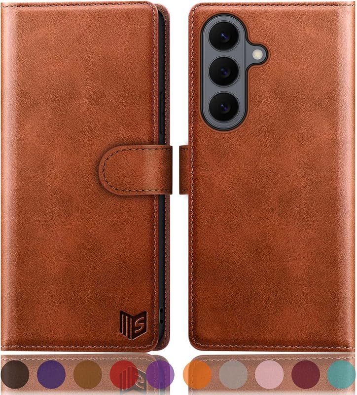 SUANPOT Compatible with Samsung Galaxy S26 Wallet case with RFID Blocking Credit Card Holder,Flip Book PU Leather