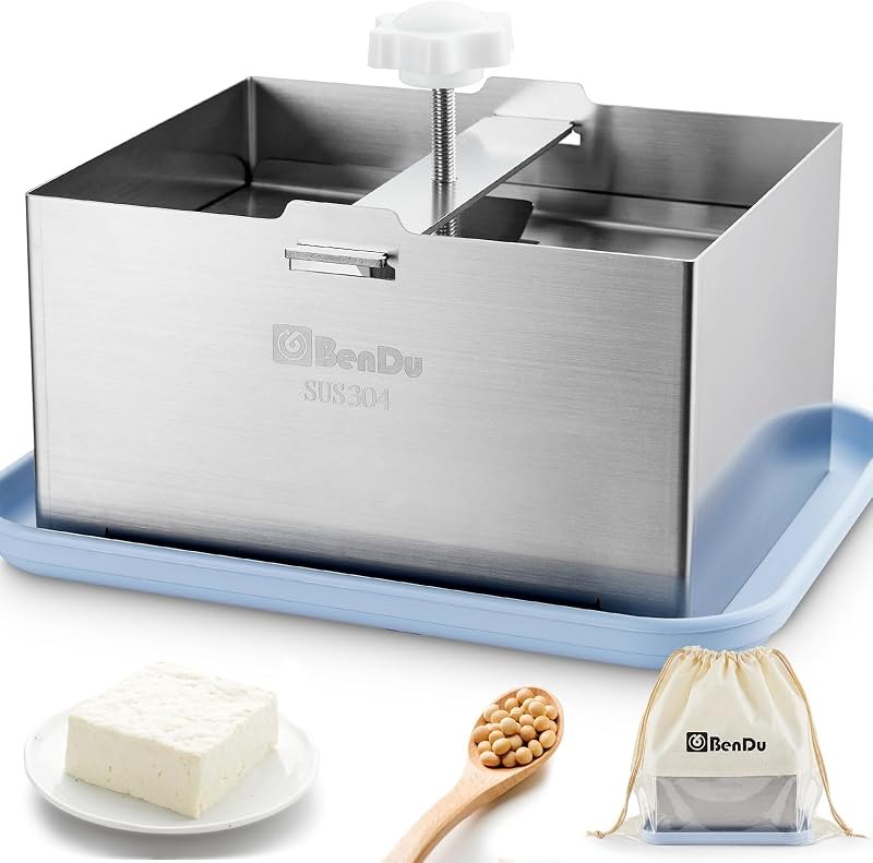 Tofu Press Stainless Steel, Tofu Maker and Paneer Press with Cloth, Blue — AI kit for best