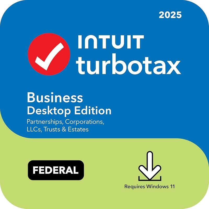 TurboTax Business Desktop Edition 2025, Federal Tax Return [Win11 Download] — Financial software applications and for
