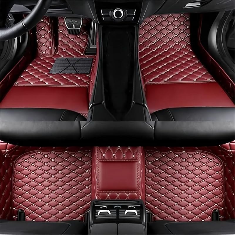 Custom Personalized Floor Mats for Cars,Luxury Full Coverage Car Floor Liners,Anti-Slip Leather Car Mat,Custom Floor