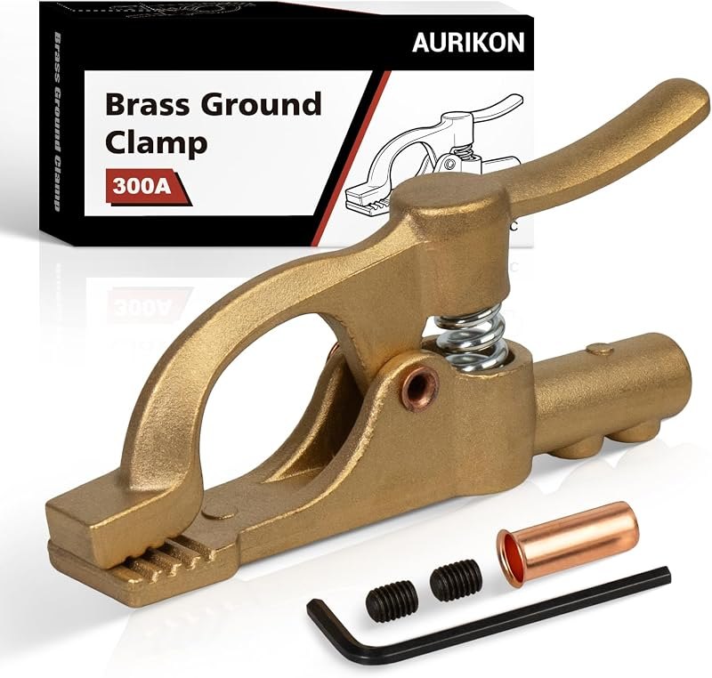 300 Amp Brass Welding Ground Clamp, Heavy Duty Clamp for Welders — welding ground clamps amazon for welding ground