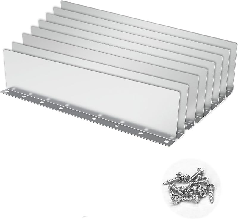 8 Pcs Gutter Valley Splash Guard, Straight Roofing Gutter Rain Diverter Guards, House Roofs Shingle Corner Rain Gutter