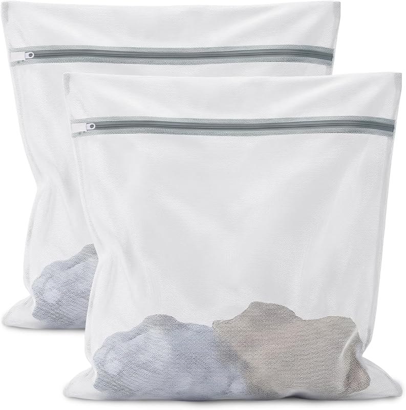 2Pcs Delicate Mesh Washing Bag for Laundry Extra Large Durable Laundry Bags Travel Organization Bag for Lingerie
