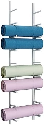 Tall Floor Yoga Mat Rack, Yoga Mat Weight Rack Commercial Yoga Mat Holder Wall Mount White, Modern Heavy Duty
