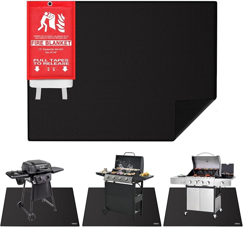 65x48 inch Grill Mat for Blackstone,Fire Pit Mat with Fire Blanket — Grill mats for grill mats