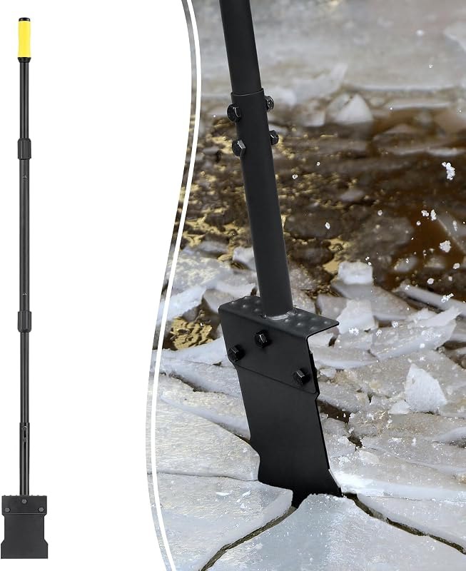Colwelt Ice Scraper for Driveway 58’’, Heavy Duty Snow Shovel, Ice Chopper — snow shovel roof for roof snow rake