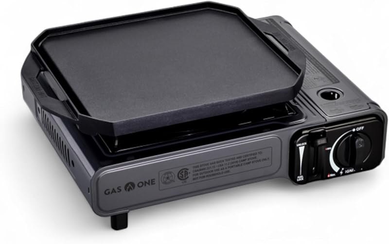 GasOne GS-1000G-KIT Butane Gas Stove with Flat Top Griddle Included — Outdoor flat top griddle amazon for outdoor flat