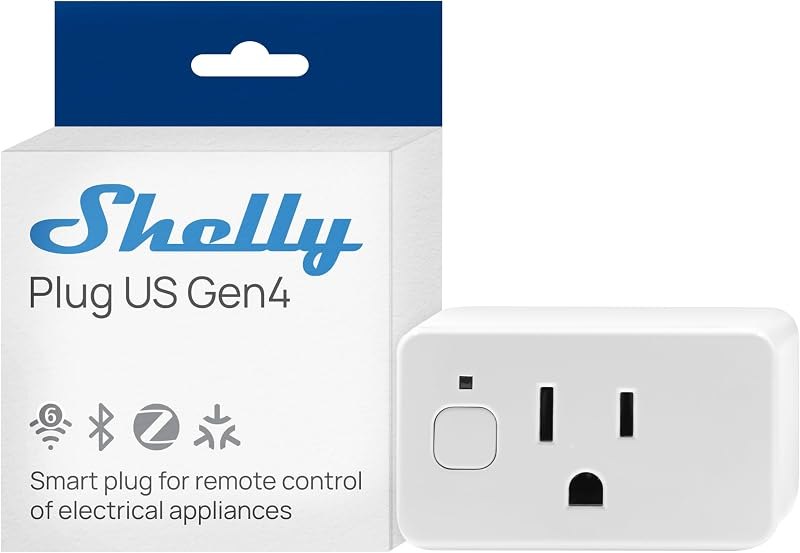 Shelly Smart Plug UL WiFi Bluetooth Zigbee Matter Outlet, US Gen4 White — Amazon devices that increase product for