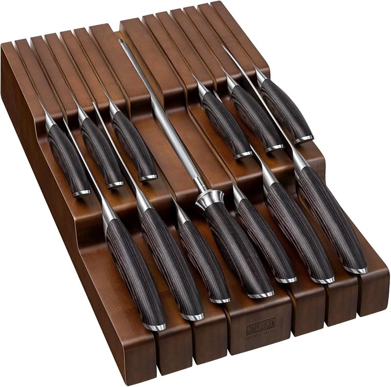 HOSHANHO Kitchen Knife Set with Block, 14PCS Ultra Sharp Knife Block Set — Pans, knives, coffee gear, and kitch for