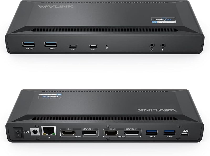 WAVLINK USB C Docking Station Dual 4K@60Hz(2 HDMI+2DP) — Hubs, docks, SSDs, webcams, keyboard for hubs docks ssds