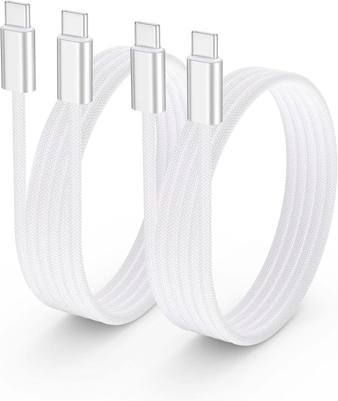 240W USB C Fast Charge & Data Cable 3 FT 2Pack for iPhone 15/16/17 Braided — cable for samsung galaxy fold charger