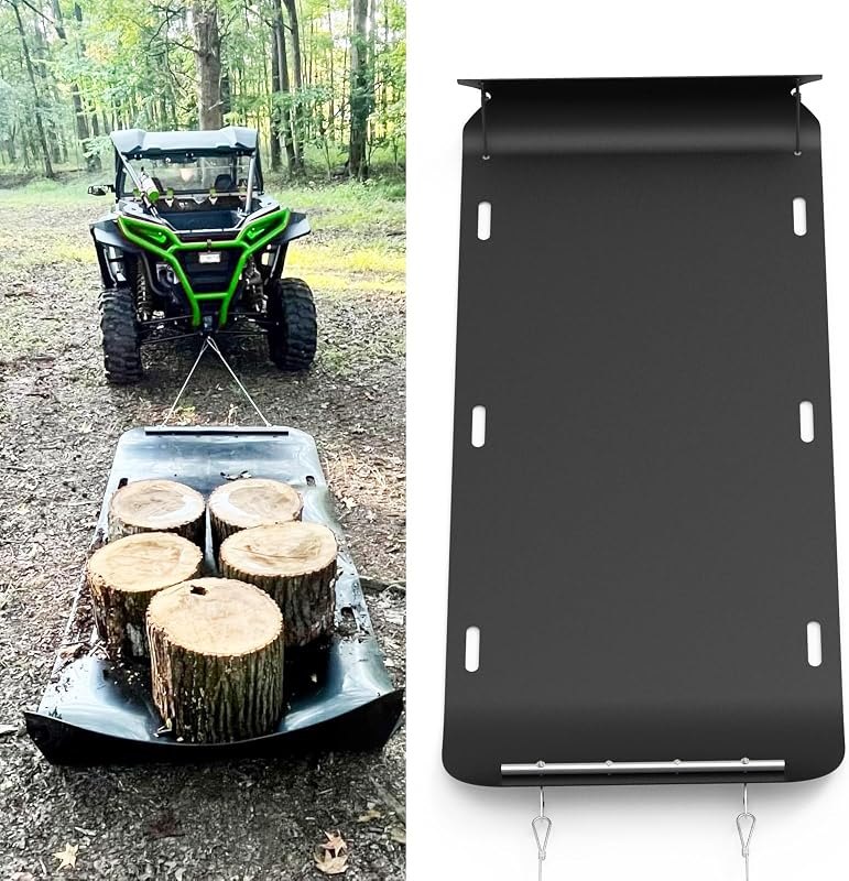 Bayattoo Heavy Duty Drag Sled Mat-Thickened Tear-Resistant HDPE with Pull Cables, Portable Yard, Hunting &