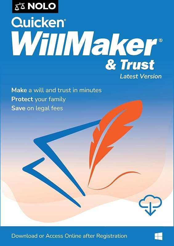 Quicken WillMaker & Trust 2026 - Estate Planning Software - Includes Will, Living Trust, Health Care Directive