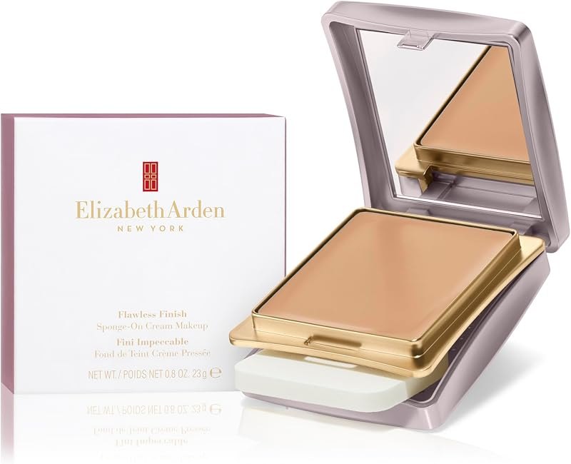 Elizabeth Arden Flawless Finish Sponge-On Cream Foundation Makeup, Medium-to-Full Coverage, Includes Compact &