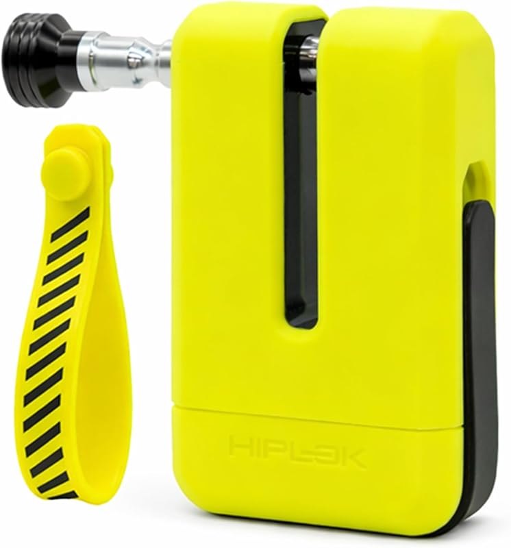 Hiplok MD1000 Anti-Angle Grinder Motorcycle Disc Lock in Neon Yellow — Motorcycle Locks for motorcycle locks